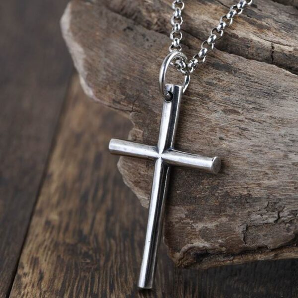 Silver Cross Pendant Necklace