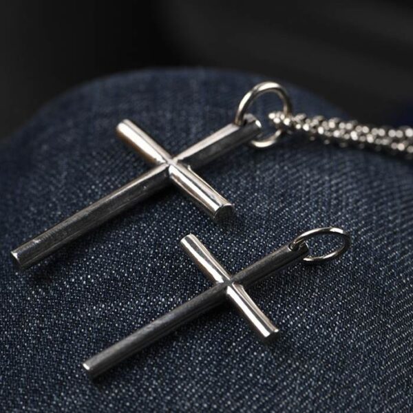 Silver Cross Pendant Necklace