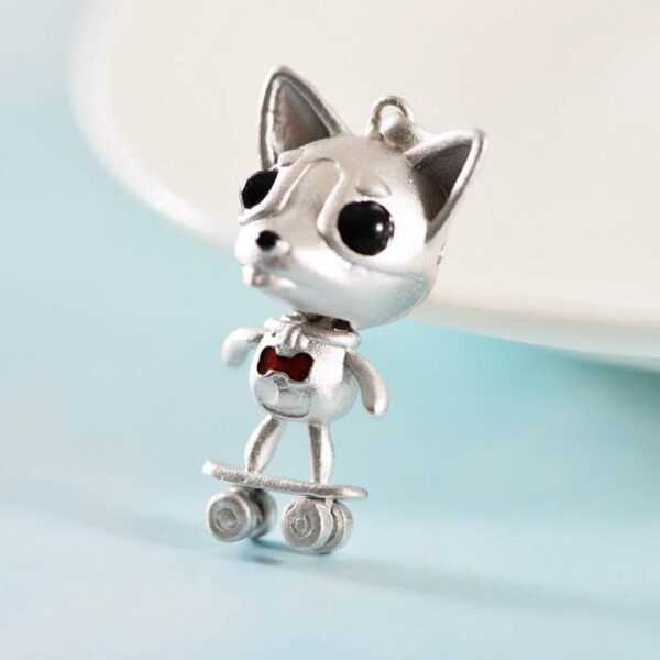 Silver Cute Dog Pendant