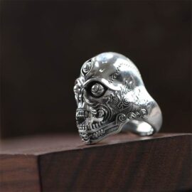 Silver Third Eye Skull Ring