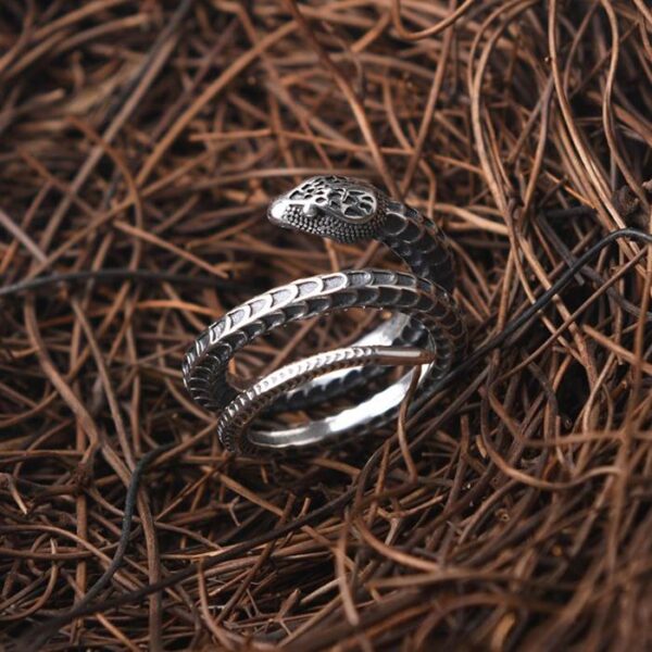 Silver Snake Wrap Ring