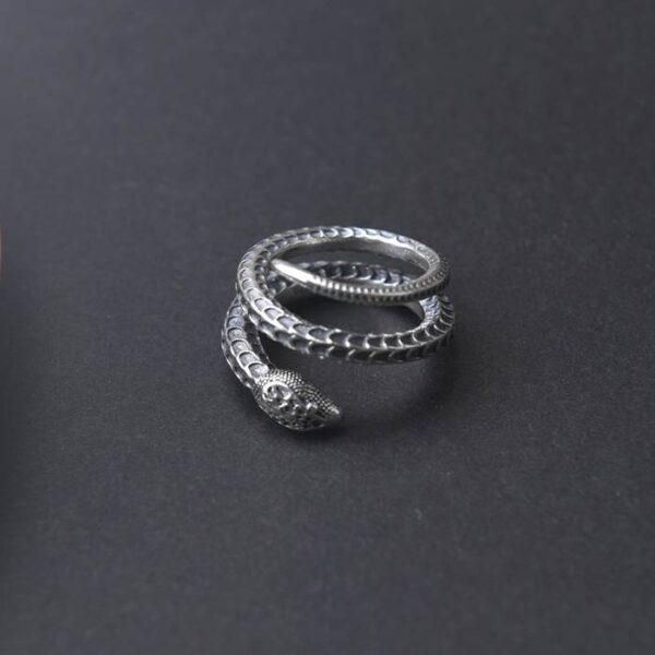 Silver Snake Wrap Ring