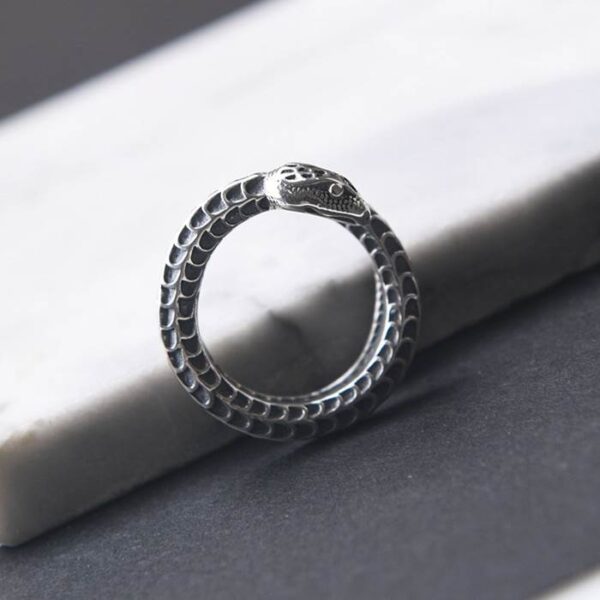 Silver Snake Wrap Ring