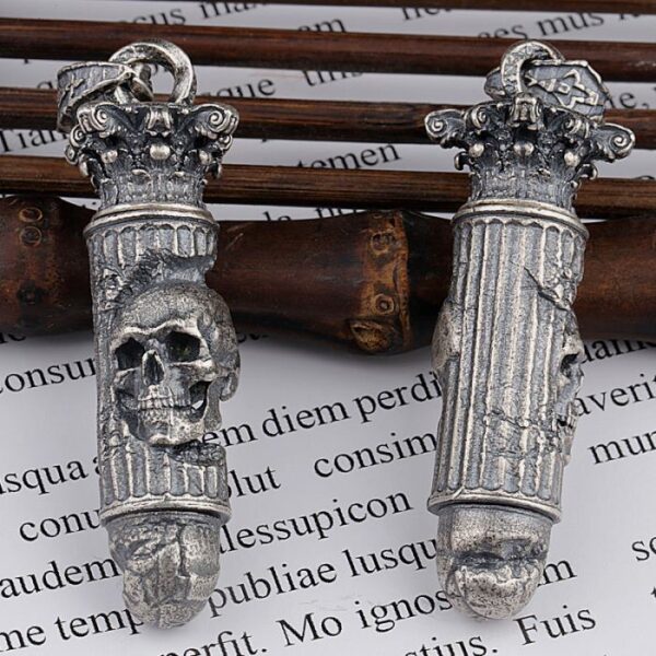 Skull Bullet Pendant Necklace