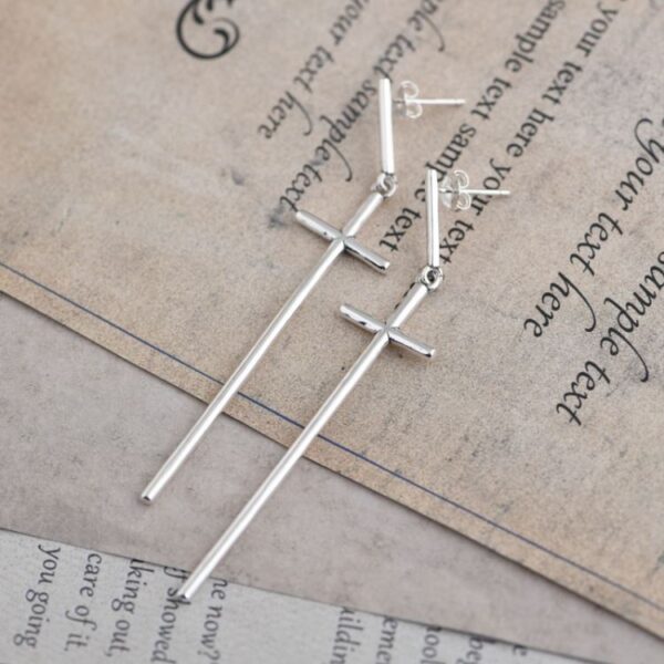 Latin Cross Stud Earrings