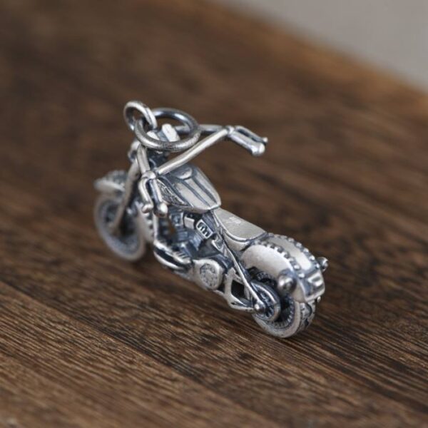 Skull Motorcycle Pendant Necklace