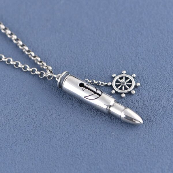 Bullet Rudder Pendant Necklace