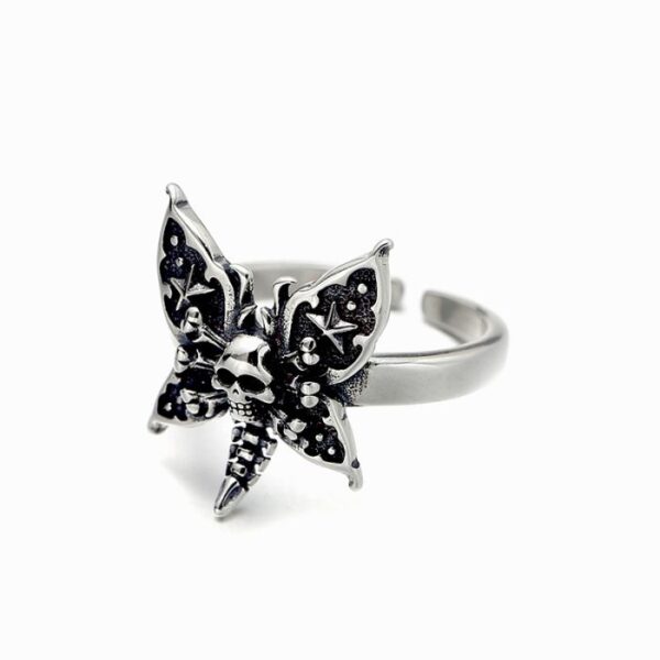 Butterfly Skull Ring