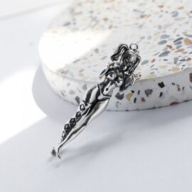 Silver Female Joker Pendant