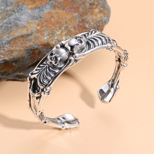Silver Skeletons Cuff Bracelet