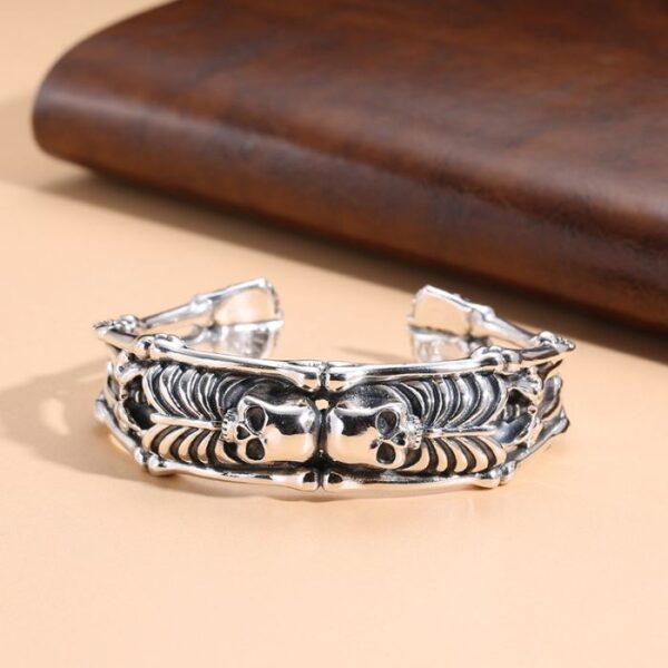 Silver Skeletons Cuff Bracelet