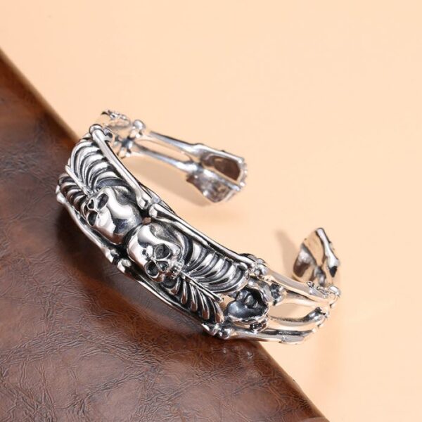 Silver Skeletons Cuff Bracelet