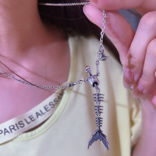 Mermaid Skeleton Necklace