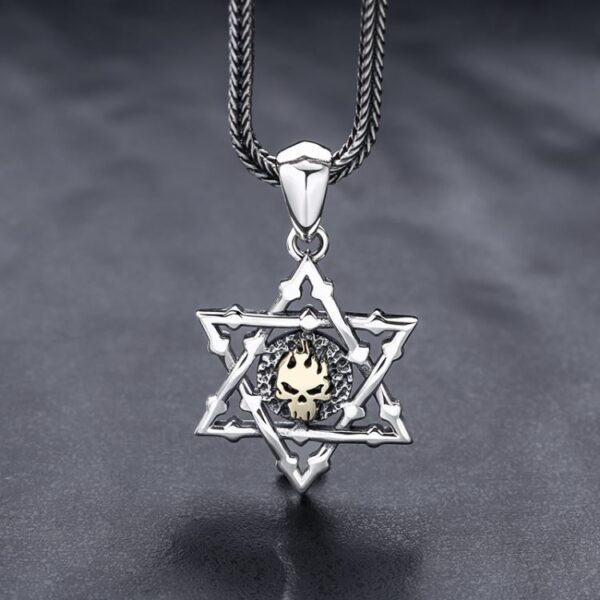 Star of David Skull Pendant