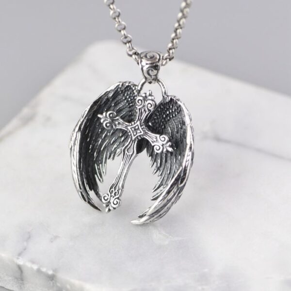 Wings Cross Pendant Necklace