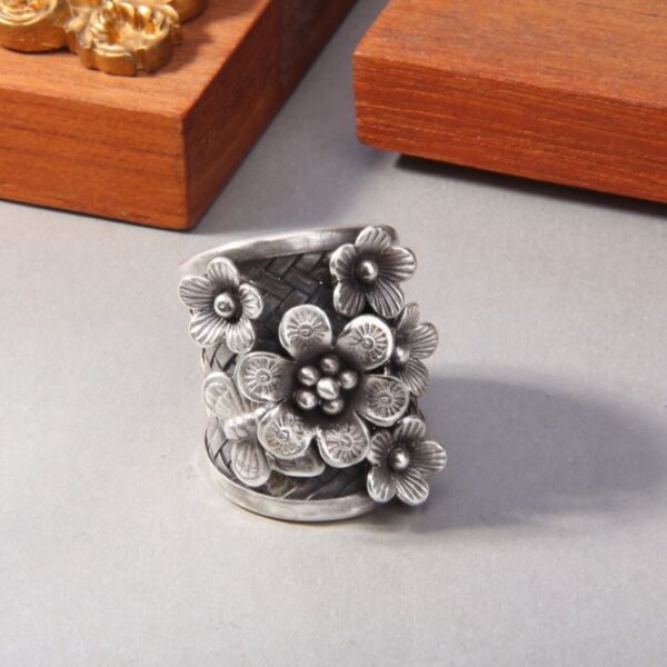 Braided Flower Butterfly Ring