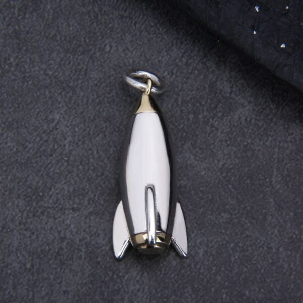 Silver Rocket Pendant Necklace