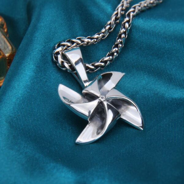 Silver Windmill Pendant