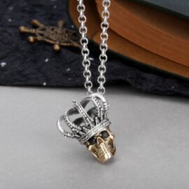Skull Crown Pendant Necklace