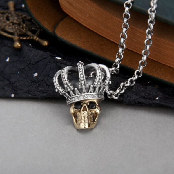 Skull Crown Pendant Necklace