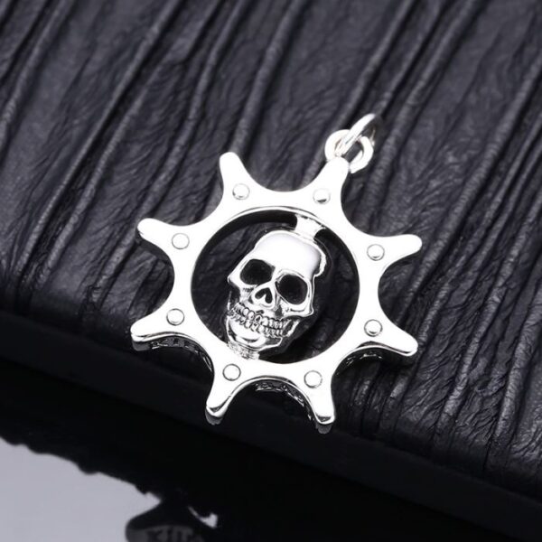 Ship Rudder Skull Pendant