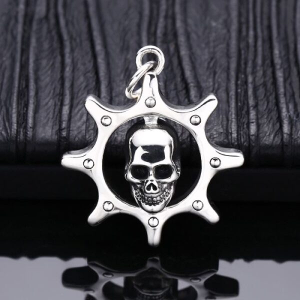 Ship Rudder Skull Pendant