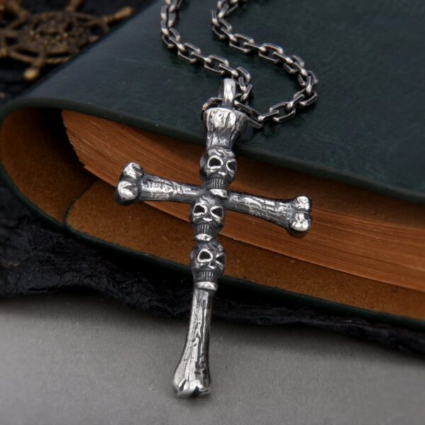 Skulls Cross Necklace