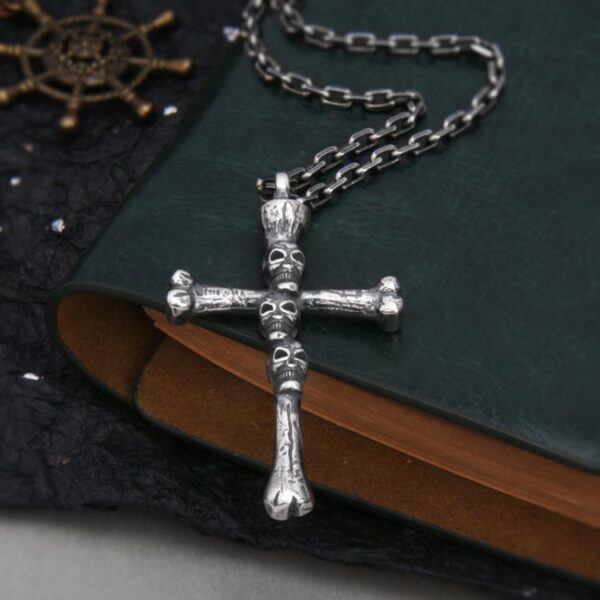 Skulls Cross Necklace