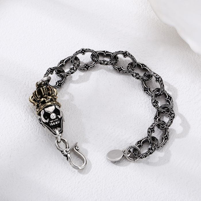 Crown Joker Skull Bracelet