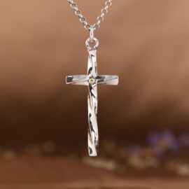 Twist Cross Pendant Necklace
