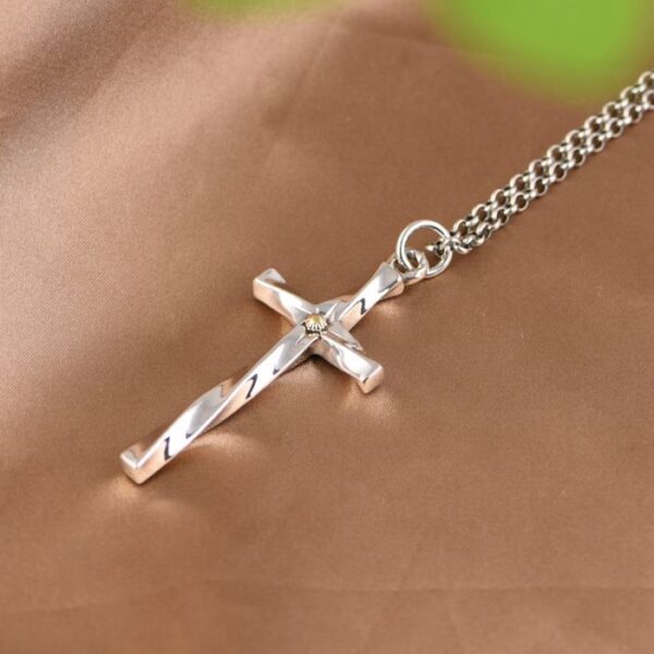 Twist Cross Pendant Necklace
