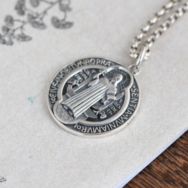 Saint Benedict Medal For Women - .925 Sterling Silver...