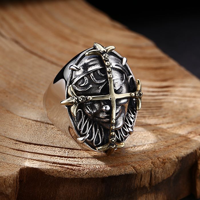 Sterling Silver Face Ring