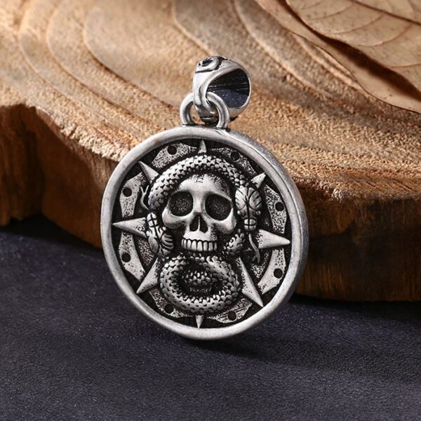 Skull Snake All Seeing Eye Pendant