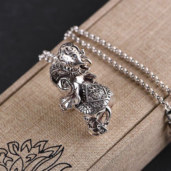 Elephant Pendant Charm Necklace