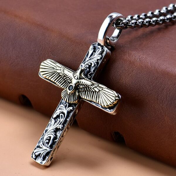 Eagle Cross Pendant Necklace