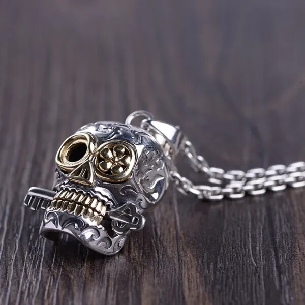 Mexican Sugar Skull Pendant