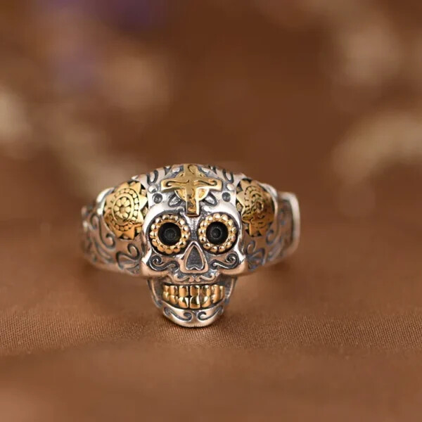 Mexican Sugar Skull Ring