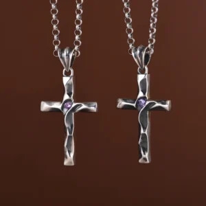 Antiqued Cross Pendant Necklace