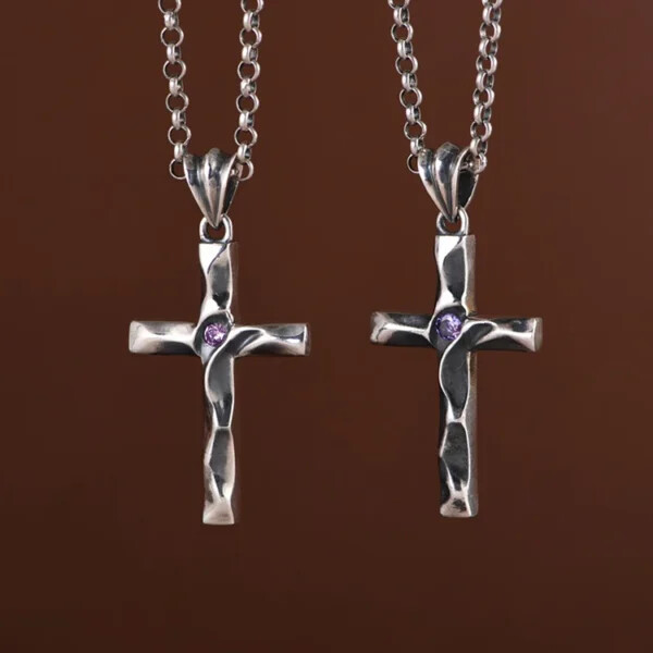 Antiqued Cross Pendant Necklace