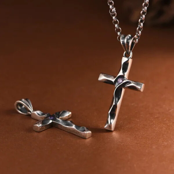 Antiqued Cross Pendant Necklace