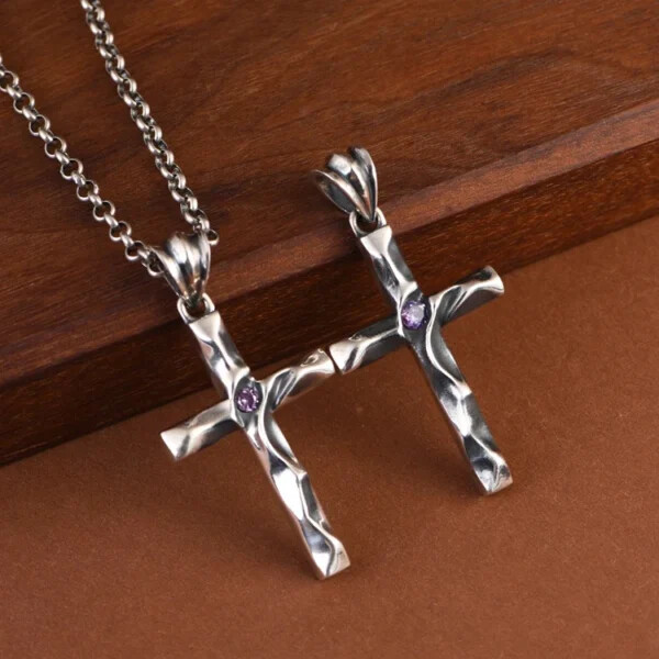 Antiqued Cross Pendant Necklace