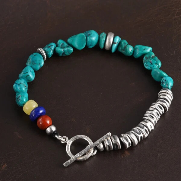 Gemstone Silver Beads Bracelet - Image 3