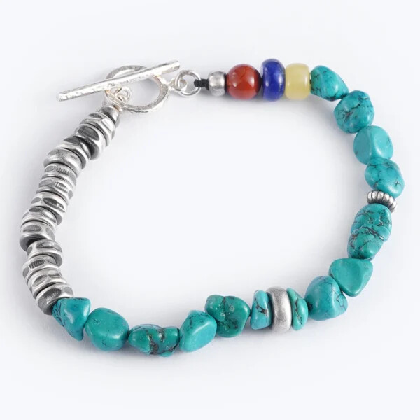 Gemstone Silver Beads Bracelet - Image 4