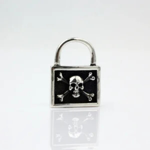 Skull And Crossbones Pirate Lock Pendant