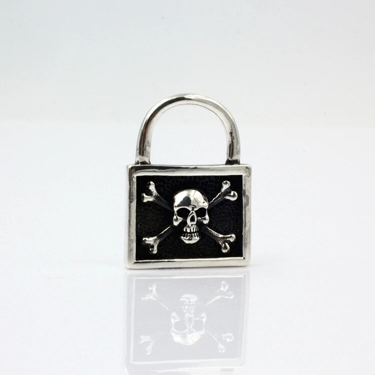 Skull And Crossbones Pirate Lock Pendant