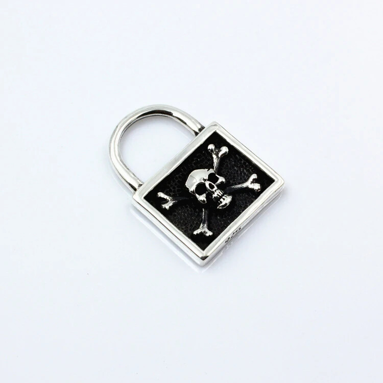 Skull And Crossbones Pirate Lock Pendant