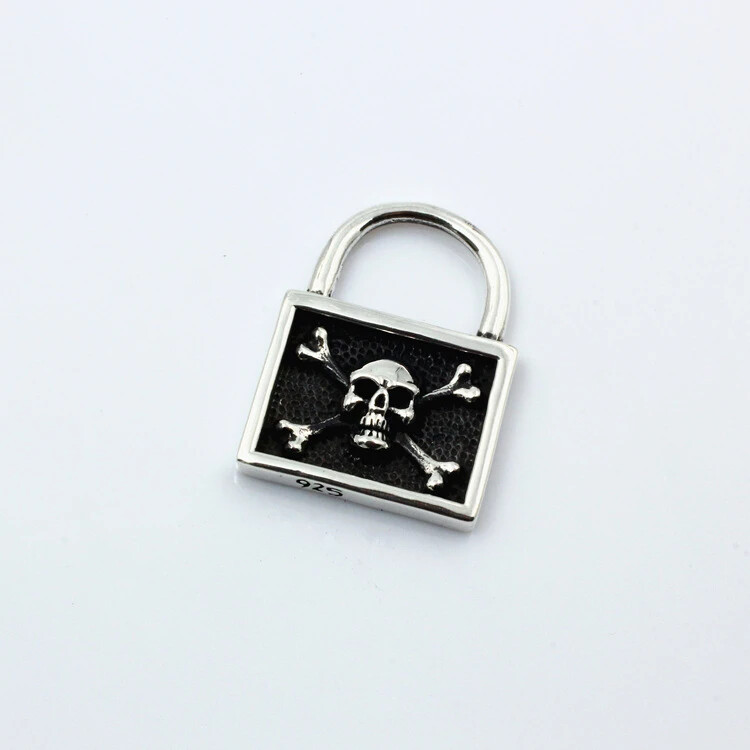 Skull And Crossbones Pirate Lock Pendant