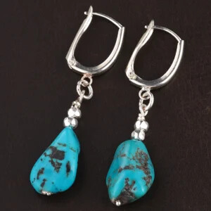 Sterling Silver Turquoise Drop Earrings